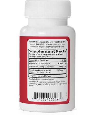 NESS Enzymes Protease with Cal-Mag 419 90 caps - Digestive Support Supplement - Buy Online on GoSupps.com