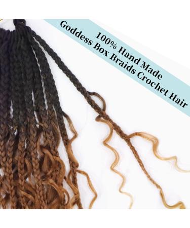 Ainimiu 22 Inch Goddess Box Braids Crochet Hair Bohomian Crochet Box Braids Curly Ends 8 Pack Crochet Braids Synthetic Braiding Hair Extension Black 22 Inch(Pack of 8) 1B/33/30 - Buy Online on GoSupps.com