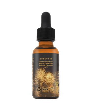 Happy New Year Beard Oil - Patchouli Vanilla Sweet Orange & Frankincense (1 oz) - No Glitter Perfect Holiday Gift - Buy Online on GoSupps.com