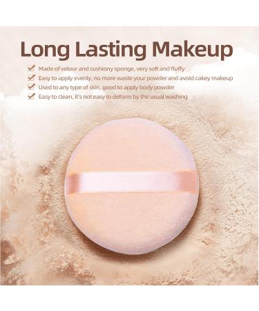 10 Pieces Pure Cotton Powder Puffs | Small 2.36 Inch Makeup Tool for Face & Body | Ideal for Loose & Setting Powder - Black & Beige - Buy Online on GoSupps.com