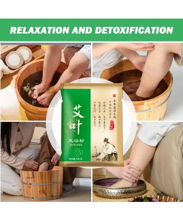 Detox Foot Soak 100 Bags Natural Mugwort Powder Foot Spa Soak Disposable Portabe Herbal Foot Soak for Home Travel Gift Foot Spa Soak - Buy Online on GoSupps.com