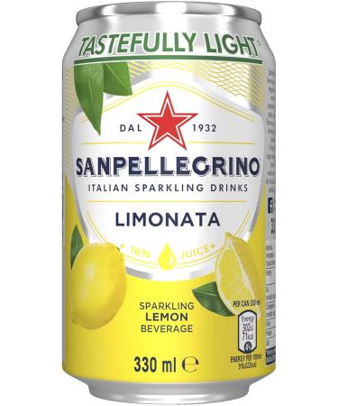Sanpellegrino Limonata 6 x 330ml - Refreshing Italian Sparkling Lemon Beverage - Buy Online on GoSupps.com