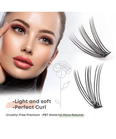 240 Pcs 20D Volume Individual Lash Clusters, Lightweight DIY Eyelash Extensions - 0.07mm C Curl False Lashes - 10/11/12/13/14mm - Buy Online on GoSupps.com