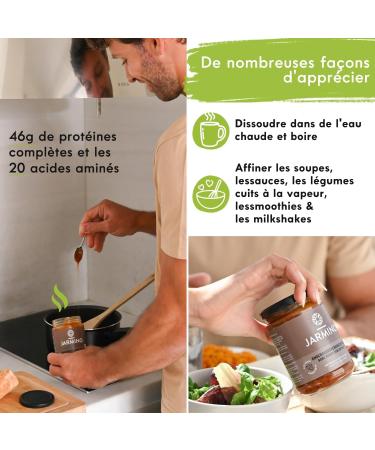 Bone Broth - JARMINO - Organic Beef Bone Broth Concentrate - Made in Germany - 220g (22 servings) - Rich in Organic Collagen - Buy Online on GoSupps.com