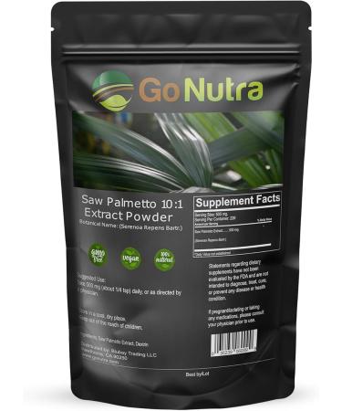Go Nutra Saw Palmetto Extract Powder Potent 10:1 Strength | 4 oz. Saw Palmetto Supplement Saw Palmetto Powder - Buy Online on GoSupps.com