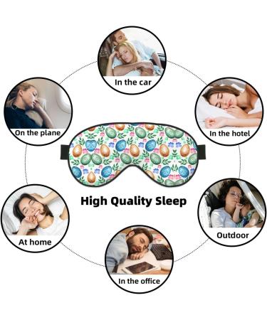 Easter Eggs Print Unisex Sleep Eye Mask - Soft Comfort Eye Shade for Travel Yoga & Shift Work - Buy Online on GoSupps.com