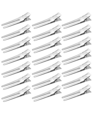PAPARELA Hair Clips 50pcs Hairdressing Double Prong Curl Clips Alligator Clips for Hair Bow Great Pin Curl Clip Hair Styling Clips for Women Metal Hair Clips for Hair Salon Barber.
