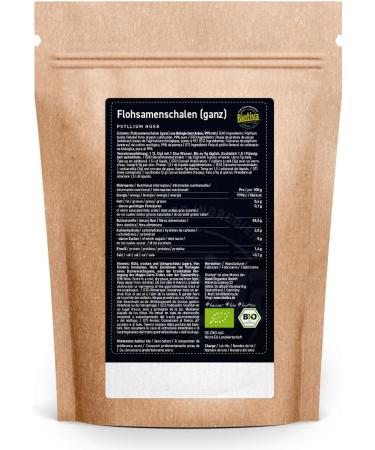 Buy Organic Psyllium Shells 99% Purity 2kg - Rich in Fiber | Tested Food Quality | Biotiva - Bottled in Germany - Buy Online on GoSupps.com