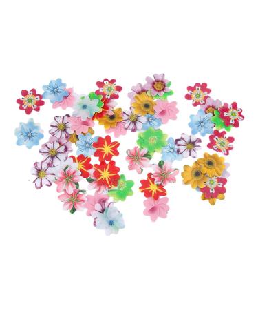120pcs edible flowers cake toppers flower cupcake toppers flower decor cakes wafer paper floral cake decor edible flowers cupcake toppers for wedding birthday baby shower party accessories