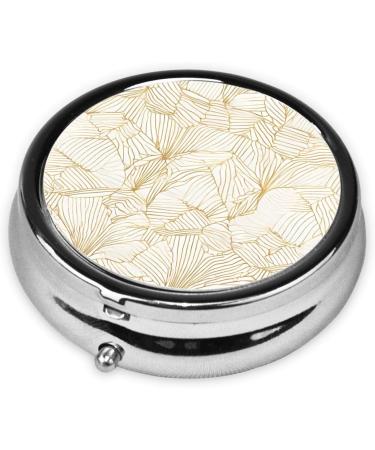 Rose Gold Mini Round Pill Box | 3 Compartment Pill Organizer for Travel & Home - Buy Online on GoSupps.com