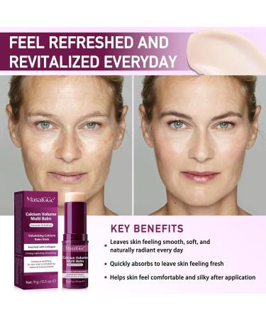 liiutry Calcium Volume Multi Balm Korean Collagen Moisturizing Stick for Face Calcium Volume Balm Anti-Aging Face Cream for Wrinkles Firming & Hydrating for Eyes Neck Face - Buy Online on GoSupps.com