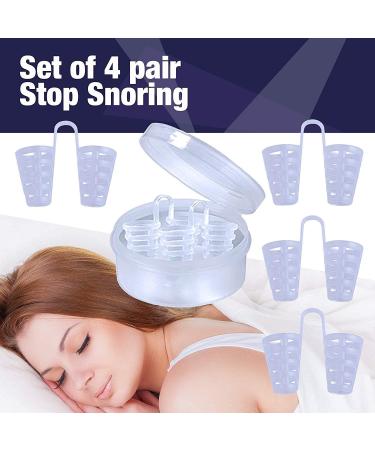 Set of 4 Anti Snoring Nose Plugs - Snore Stopper Nasal Vents for Improved Breathing and Sleep Quality - Buy Online on GoSupps.com