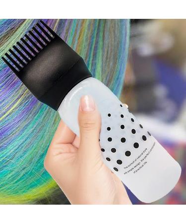Oil Scalp Applicator Bottle Applicator Brush with Graduated Scale - Hair Oiling Applicator Bottle Hair Dye Brush Bottle for Hair Dyeing Black - Buy Online on GoSupps.com