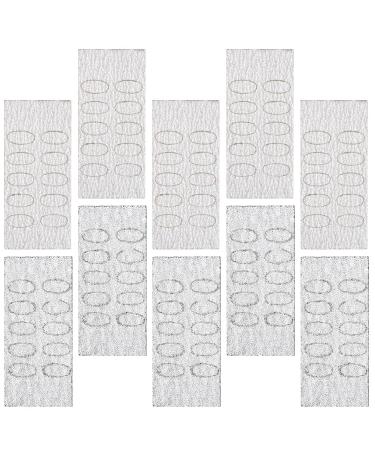 Housoutil Nail Pusher Self Sticker Sandpaper 10 Sheets Flake File Trimming Nails Pre Polishing Sandpaper Coarse and Fine Sand Nail Files Buffers Nail Discs Pads for Beginners