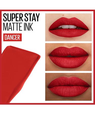 Maybelline Super Stay Matte Ink Liquid Lipstick in Dancer Brick Red - Long Lasting High Impact Color - 16H Wear - 0.17 Fl Oz - Buy Online on GoSupps.com