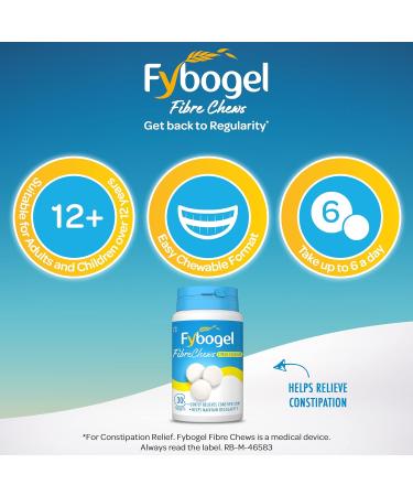 Fybogel FibreChews 30s Chewables - 30 Count for Constipation Relief - Buy Online on GoSupps.com