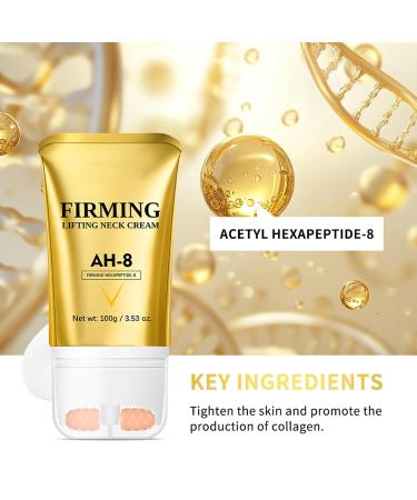 Grospe AH-8 Firming Neck Cream for Crepey Skin Body with Hexapeptide Moisturizing Promote collagen Production Roller Neck Cream Redefine Jawline for Firmer - Buy Online on GoSupps.com
