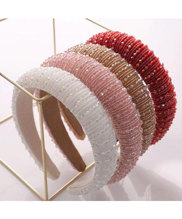 Scicent Women's Padded Hair Ripe Headgear - Glittering Diamond Pearls Hair Bands for Parties & Weddings - Stylish Accessories for Girls - Buy Online on GoSupps.com