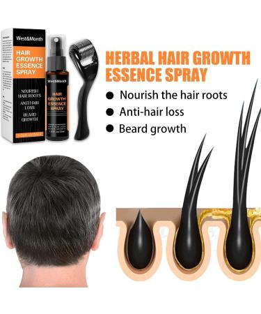 JITASHWA Hair Growth Spray Hair Regrowth Treatment Essence with Beard Growth Roller Hair Growth Serum for Repairing Hair Follicles Preventing Hair Loss Hair Thickening Products for Men & Women - Buy Online on GoSupps.com