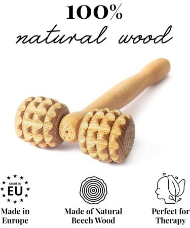 Tuuli T-Shape Wooden Roller Massager for Body and Face - Multi-Functional Facial Massager for Muscle Tension Relief and Skin Health Support - Buy Online on GoSupps.com
