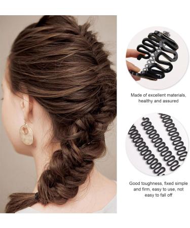 EUPSIIU 20 Pieces Hair Knitting Tool Fashion Hair Plaiting Tool Hair Styling Tool French Hair Styling Clip Fishbone Twist Braid Hair Knitting Tool Accessories for Girls and Women (Black White) - Buy Online on GoSupps.com