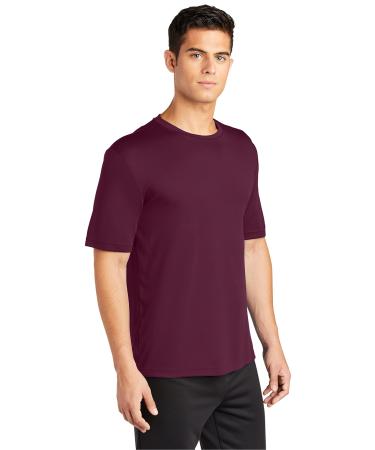 Clothe Co. Men's Short Sleeve Moisture Wicking Athletic T-Shirt 4X-Large Tall Maroon
