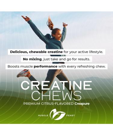 Muscle Feast Vegan Creatine Monohydrate NUTRITIONAL_SUPPLEMENT Gluten-Free Creapure Candy Lemon Lime 120 Tabs - Buy Online on GoSupps.com
