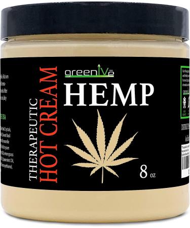 GreenIVe Hemp Hot Cream 8 oz Jar - Soothing Moisturizing Cream on Amazon - Buy Online on GoSupps.com