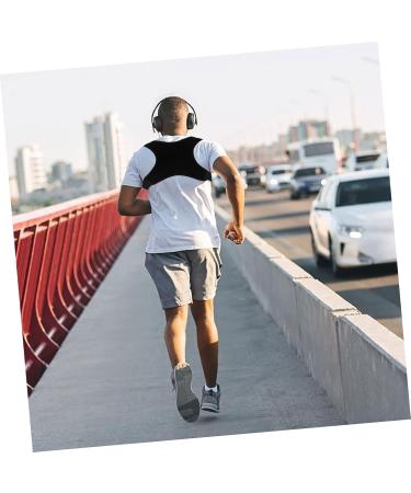 GLEAVI Belt Brace Shoulder Rest Holder Posture Band Back Straightener Black Polyester - Buy Online on GoSupps.com