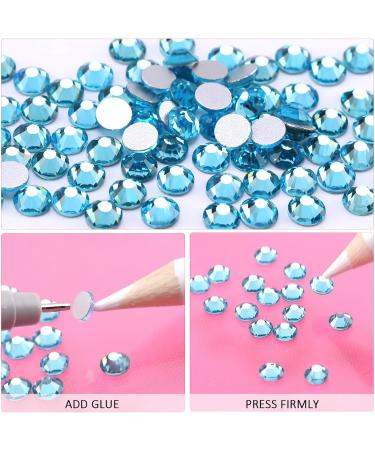 Yhmq 576PCs Rhinestones & Nail Crystals - Aquamarine SS30 (6.4mm & 6.5mm) for Stunning Nail Art - Buy Online on GoSupps.com