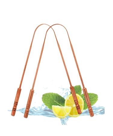 CRAFTYCASA Pure Copper Tongue Scraper for Adult and Kids Natural and Ayurvedic Tongue Cleaner for fresh breath (Pack of 2)