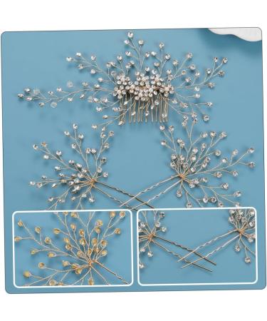 minkissy 3 Sets Bridal Headwear Wedding Decor Bridal Hair Combs Bride Hairpin Crystal Side Comb Hair Decorations Pearl Tiara Bridal Headpiece for Wedding Clip Bridesmaid Rhinestones Diamond - Buy Online on GoSupps.com