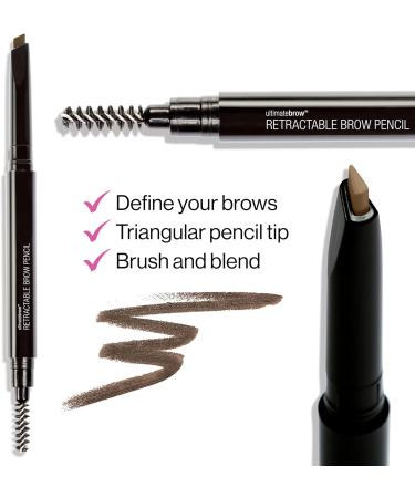 Wet n Wild Ultimate Brow Retractable Pencil - Ash Brown | Triangular Tip for Precise Definition and Pigmented Color - Buy Online on GoSupps.com