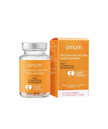OMUM - Solar Food Supplement - 60 capsules 2 months - Ma Protection Joli Teint - Sun exposure preparation -Natural - Made in France, Vegan, Compatible with pregnancy, breastfeeding, Sensitive Skin