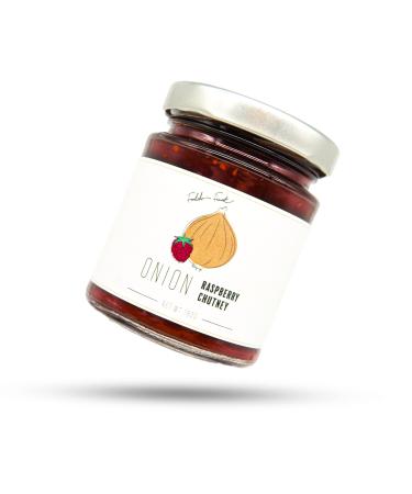 Foodoko Finest - Gourmet onion and raspberry chutney for gourmets |Onion chutney with raspberry |Raspberry chutney relish |spicy and sweet (180g)