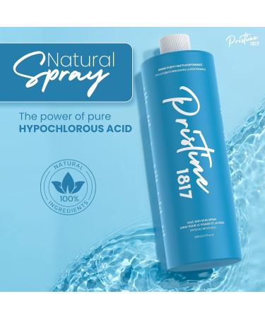 Pristine 1817 Hypochlorous Acid Spray 0.016% - Gentle Versatile Mist for Face & Body (16.9 fl oz + 2 fl oz) - Buy Online on GoSupps.com