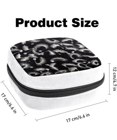 GIAPB Sanitary Napkin Storage Bag Period Bag Tampon Bag Makeup Bag Pad Pouch Feather Black Background Color2818 - Buy Online on GoSupps.com