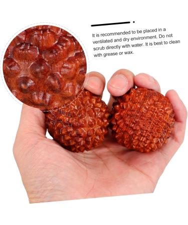 Buy Lurrose 2-St Carving Wood Baoding Stress Balls - Chinese Hand Massage Balls for Relaxation | International Shipping - Buy Online on GoSupps.com
