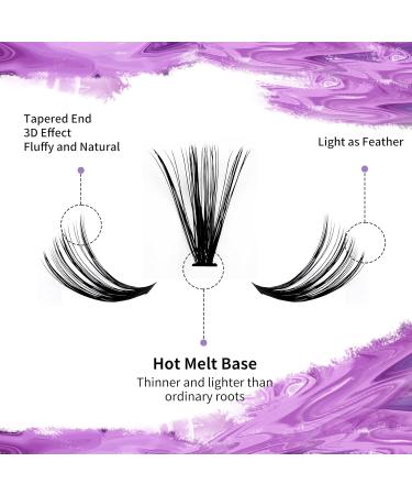 240PCS Cluster Lashes Extension C Curl 0.07mm 30D/40D Mixed 16-20mm | DIY Individual Eyelashes Clusters | Wide Stem Lash Extensions | RR-16-20mm Clusters-30D+40D-0.07-C - Buy Online on GoSupps.com