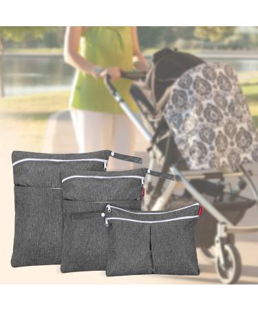 DAMERO 3pcs Wet Dry Bag for Cloth Diapers - Daycare & Travel Organizer with 2 Zippered Pockets - Grey (3 Count) - Buy Online on GoSupps.com