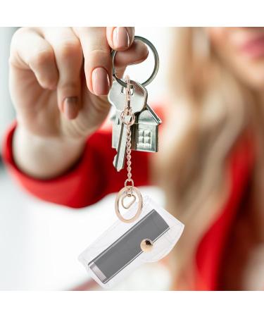 Clear Lip Balm Holder Keychain - 4Pcs Stylish Lipstick Holder for Easy Carry | Shop Internationally - Buy Online on GoSupps.com