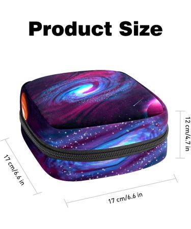 Galaxy Vortex Planet Sanitary Napkin Storage Bag | Large Capacity Menstrual Cup Pouch | Travel Makeup Organizer - Color 10 - Buy Online on GoSupps.com