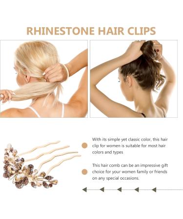 Beaupretty Hair Comb Hair Accessories for Women Rhinestone Hair Pin Rhinestone Hair Clips Hair Accessories for Girls Bride Hair Accessories Hair Side Comb Hairclips Hairpin Miss Hair up Metal - Buy Online on GoSupps.com
