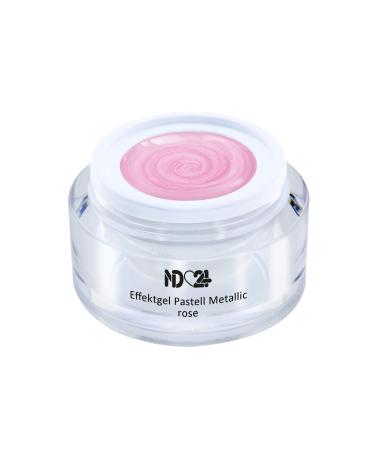 Uv Led Effect Gel Pastel Metallic Rose - Pink - Studio Quality - Made In Germany - 5ml