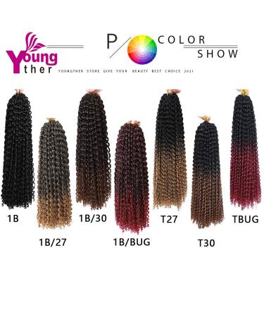 Youngther 7 Packs 154 Strands Passion Twist Hair for Butterfly Locs Crochet - 18 Water Wave Synthetic Bohemian Ombre Braiding Hair - Perfect Gift for Women - Buy Online on GoSupps.com