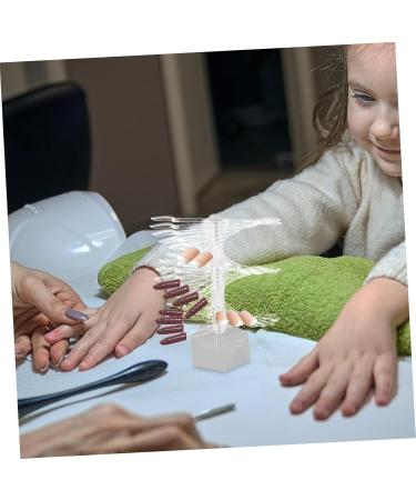 ABOOFAN Nail Tips Display Stand Nail Practice Display Stand Manicure Nail Display Stand Nail Practice Stand Nail Art Stands Nail Art Practice Stand Nail Art Supply Acrylic Sample Spiral 6.2x6.2cm Grey - Buy Online on GoSupps.com