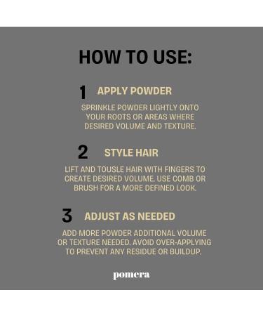 Pomera Hair Styling Texturizing Powder - Strong Hold & Natural Matte Finish Hair Volumizer & Styling Powder for All Hair Types 20 grams - Buy Online on GoSupps.com
