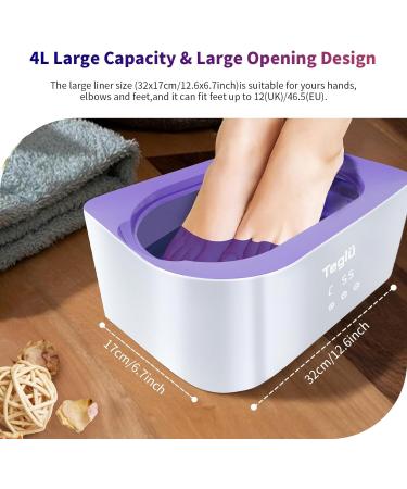Teglu 4L Paraffin Bath for Hands & Feet | Complete Paraffin Wax Set with 1350g Wax Gloves & Brush - 200W White - Buy Online on GoSupps.com