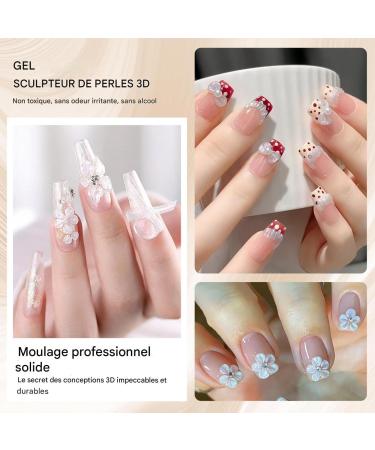 3D Nail Gel Solid Hard Molding Nail Gel Non-Sticky 5g White Manicure Supplies Dries Easy for Sculpting and Molding - Buy Online on GoSupps.com
