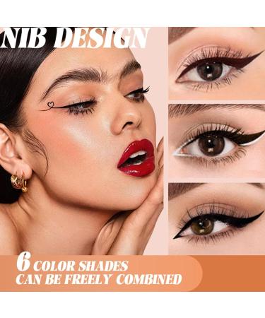Waterproof Eyeliner Pencil - Natural Highlighter in 6 Colors Natural Eyeliner Pencils For Young and Older Women Halloween Dates Stage Performances Holiday Parties - Buy Online on GoSupps.com
